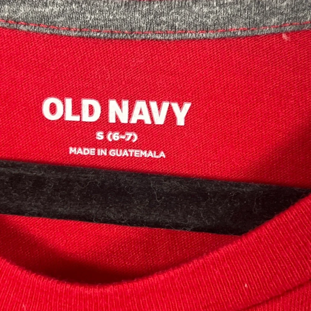 Old Navy Cat Jack Graphic T-Shirts Neon Gaming Red USA Boys Small Set‎ of 2